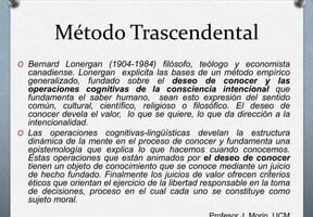 ¿Por qué se llama método trascendental? ¿Por qué se llama método trascendental?
