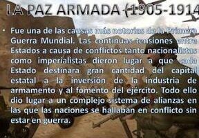 ¿Por qué se llama paz armada? ¿Por qué se llama paz armada?