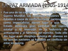 ¿Por qué se llama paz armada?